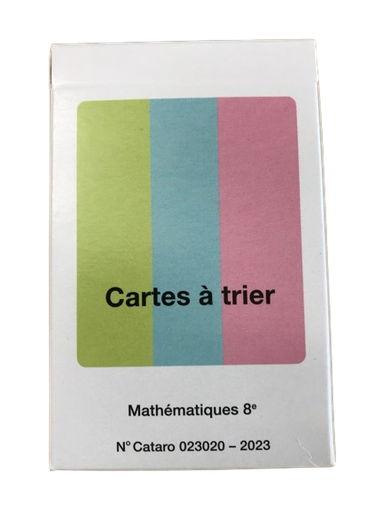 [12646] Mathématiques 8e, jeu de cartes Cartes à trier (CATARO 023020) 