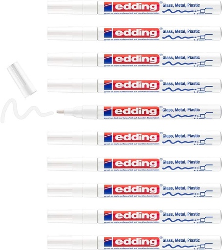 [86.707] Edding 751 blanc 10pces