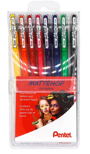 [67.629] Hybrid Roller Gel Mattehop 1.0mm - set de 8 pcs