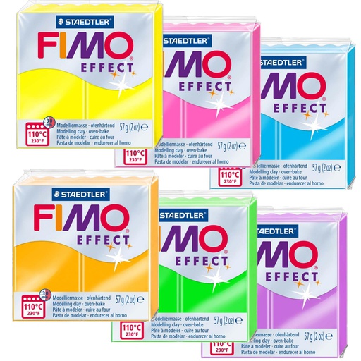 Pâte FIMO «Effect» neon 57 g