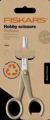 [74.117.52] Ciseaux Fiskars 13cm bout rond pour droitier en matière recyclé