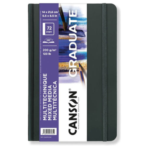 [94.812] Carnet à dessin Canson Can GradBook  Mix Media 14 x 21.6cm 72 pages 200g/m2