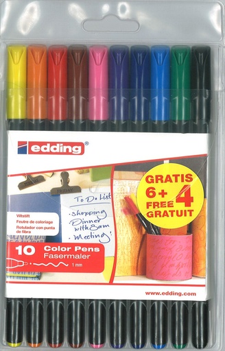 [86.788] ​Feutres edding 1200  assortiment 6+4