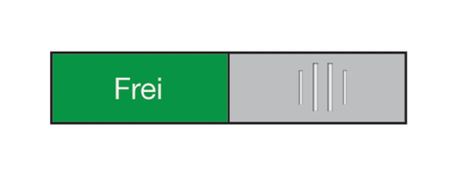 [CS397033] Türschild 27,4x102mm 314.082 Alu, Frei-Besetzt