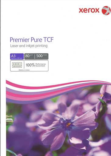 [62.109] Papier photocopies A3 80g/m2 Xerox Premier TCF sans chlore blanc, 500 feuilles