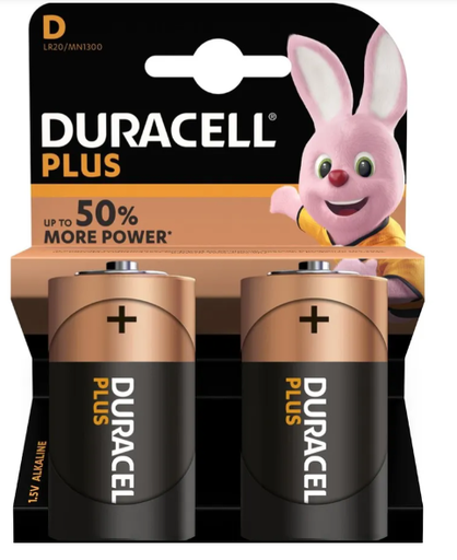 [69.421] Batterien  LR20, 1.5V  Duracell (Pkt zu 2 Stk)