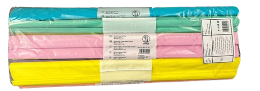 [94.135.96] Bastelkrepp "pastell"  32g/m2  2,50 m x 0,5 m 10 Rollen sortiert