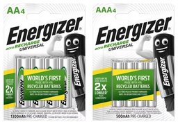 Batterie wiederaufladbar Energizer 1.2V (4 Stück)